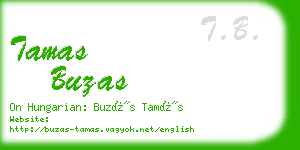 tamas buzas business card